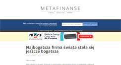 Desktop Screenshot of metafinanse.pl