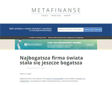 Tablet Screenshot of metafinanse.pl